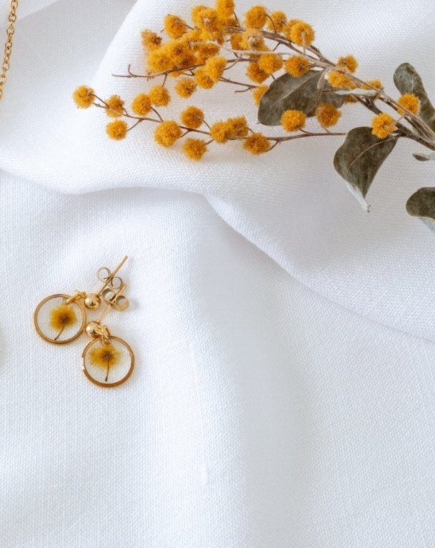 Wattle Earrings- Gold & Silver