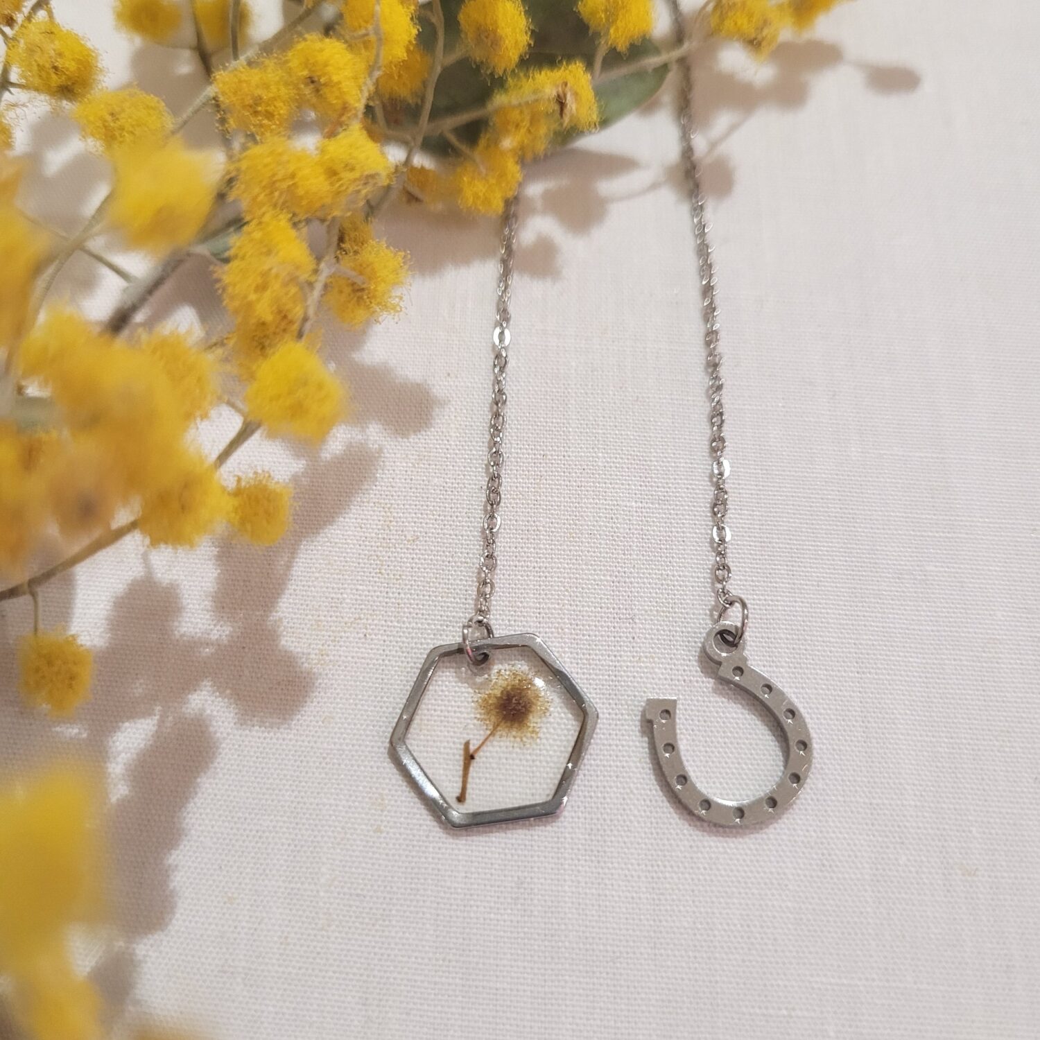 Wattle Silver Ear-Threads - Image 4