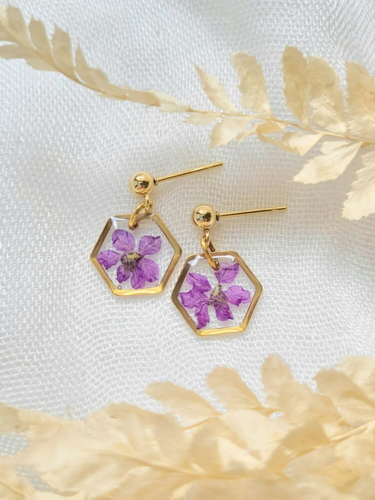 Mexican Heather Gold Earrings