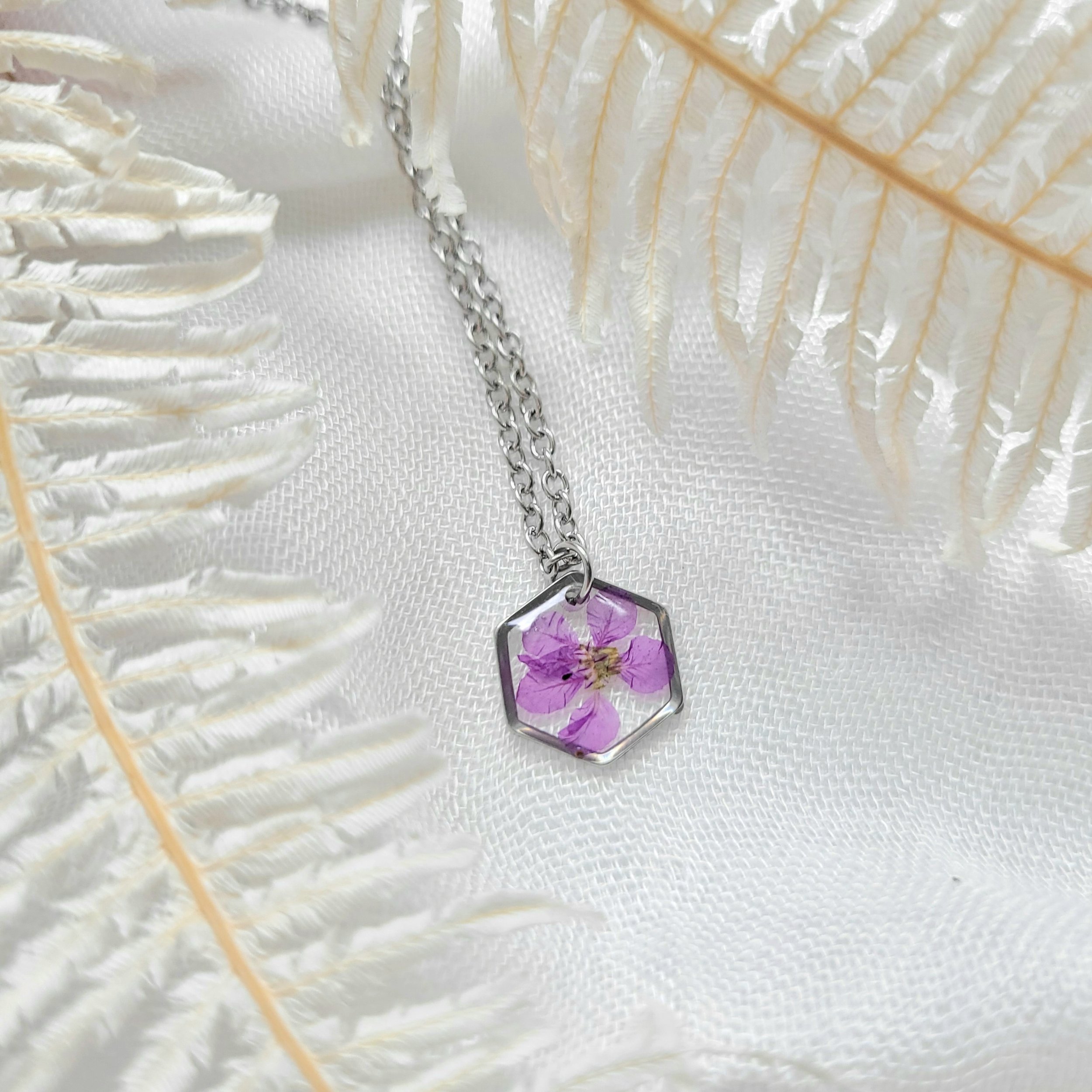 Mexican Heather Silver Necklace